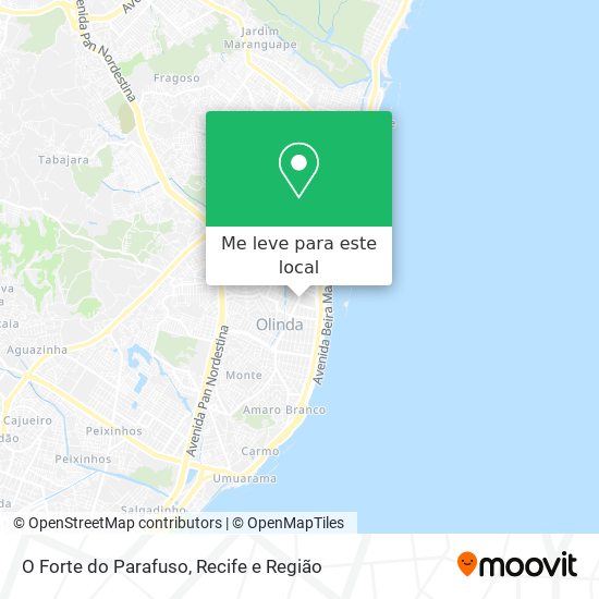 O Forte do Parafuso mapa