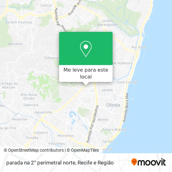 parada na 2° perimetral norte mapa