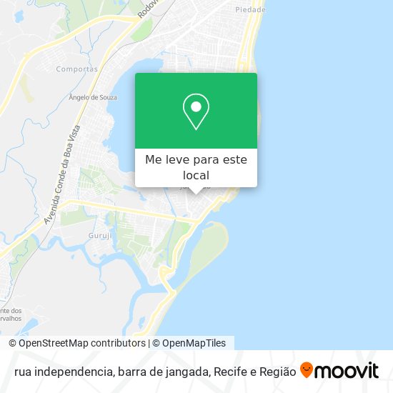 rua independencia, barra de jangada mapa