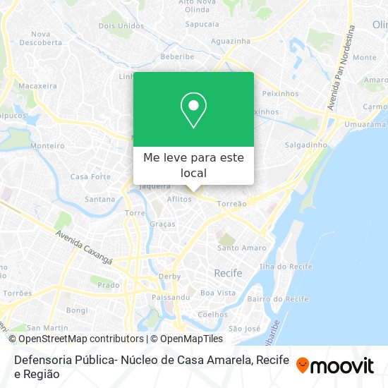 Defensoria Pública- Núcleo de Casa Amarela mapa