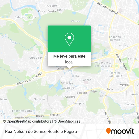 Rua Nelson de Senna mapa