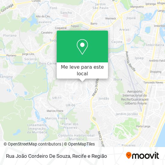 Rua João Cordeiro De Souza mapa