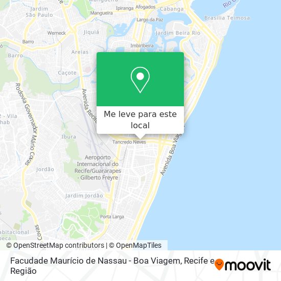 Facudade Maurício de Nassau - Boa Viagem mapa