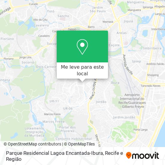Parque Residencial Lagoa Encantada-Ibura mapa