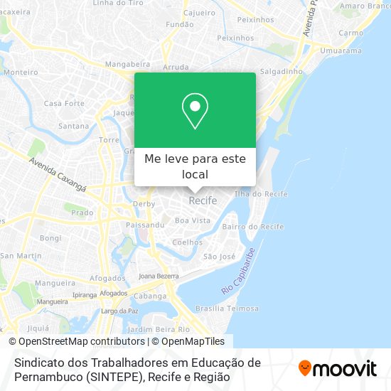 Sindicato dos Trabalhadores em Educação de Pernambuco (SINTEPE) mapa