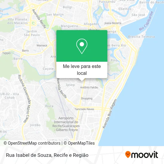 Rua Isabel de Souza mapa