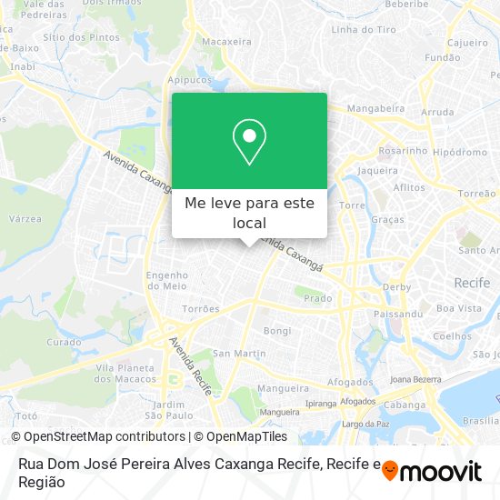 Rua Dom José Pereira Alves Caxanga Recife mapa