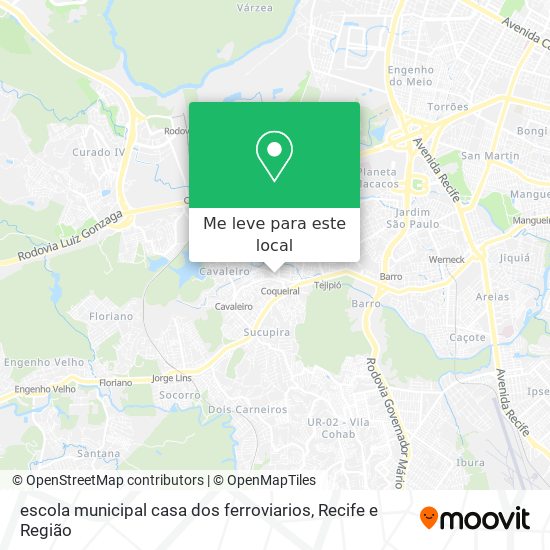 escola municipal casa dos ferroviarios mapa