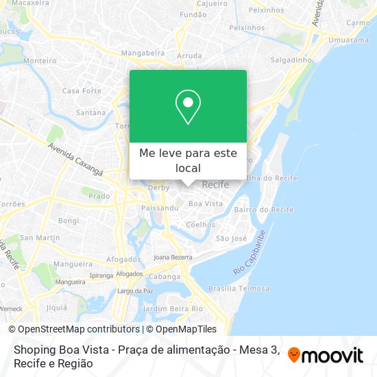 Shoping Boa Vista - Praça de alimentação - Mesa 3 mapa