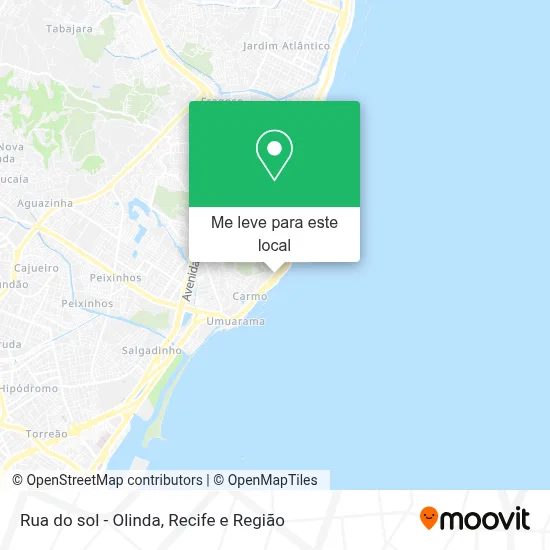 Rua do sol - Olinda mapa