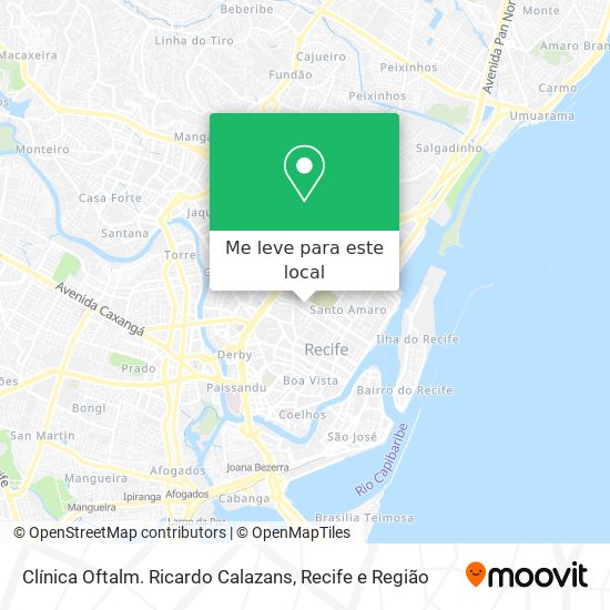 Clínica Oftalm. Ricardo Calazans mapa
