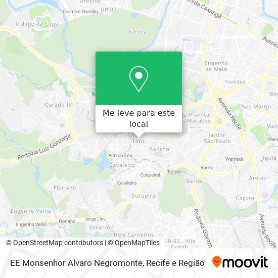 EE Monsenhor Alvaro Negromonte mapa