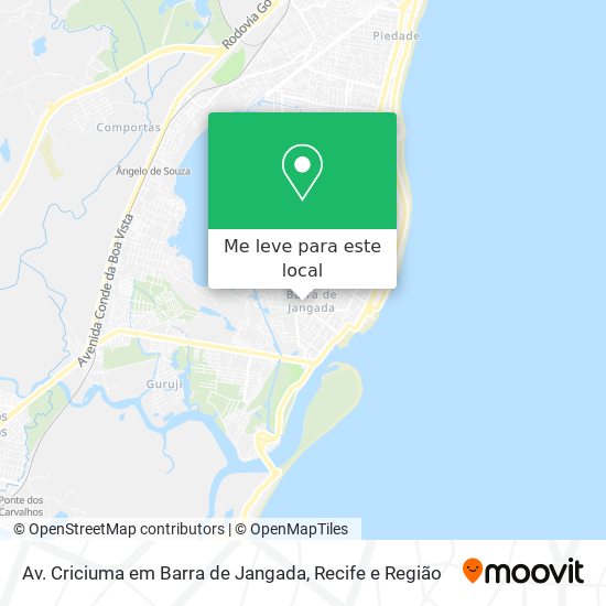 Av. Criciuma em Barra de Jangada mapa