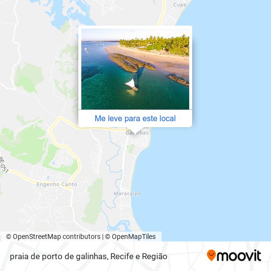 praia de porto de galinhas mapa