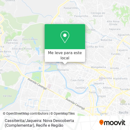 Cassiterita / Jaqueira: Nova Descoberta (Complementar) mapa