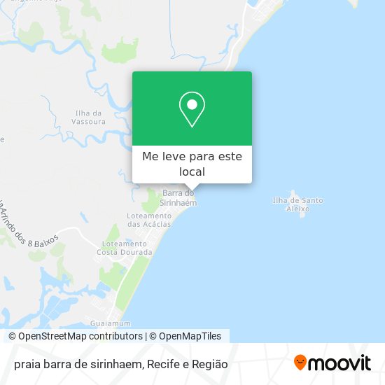 praia barra de sirinhaem mapa