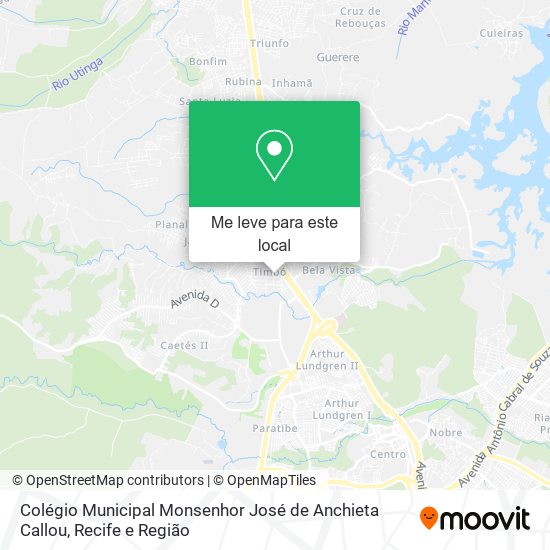 Colégio Municipal Monsenhor José de Anchieta Callou mapa