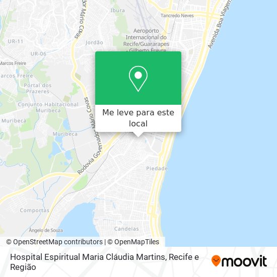 Hospital Espiritual Maria Cláudia Martins mapa