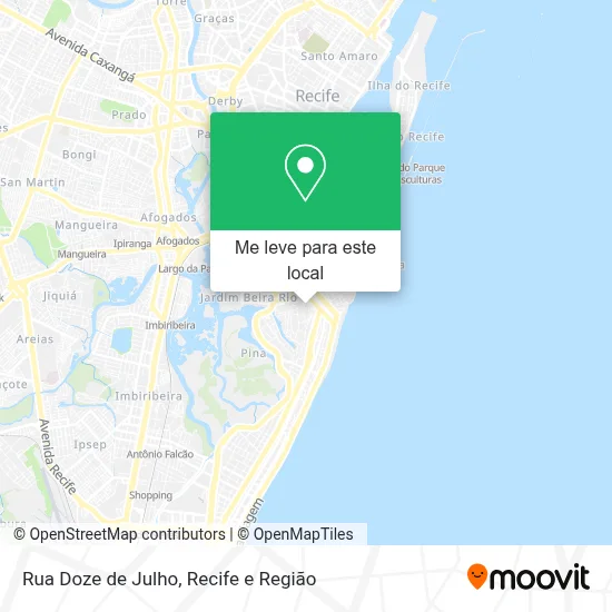 Rua Doze de Julho mapa