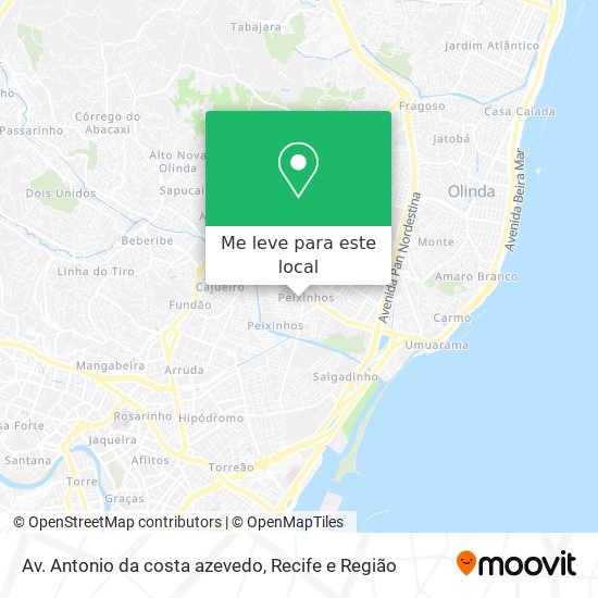 Av. Antonio da costa azevedo mapa