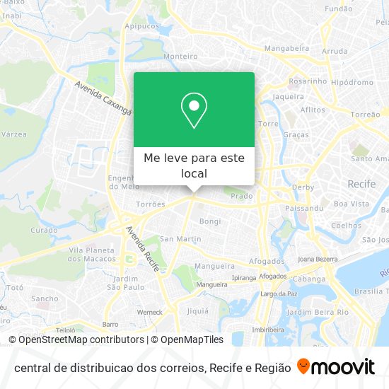 central de distribuicao dos correios mapa