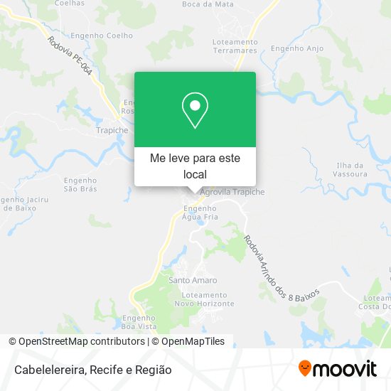 Cabelelereira mapa