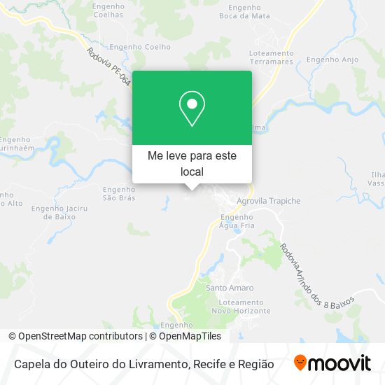 Capela do Outeiro do Livramento mapa