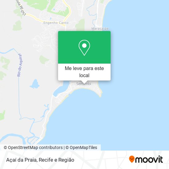 Açaí da Praia mapa