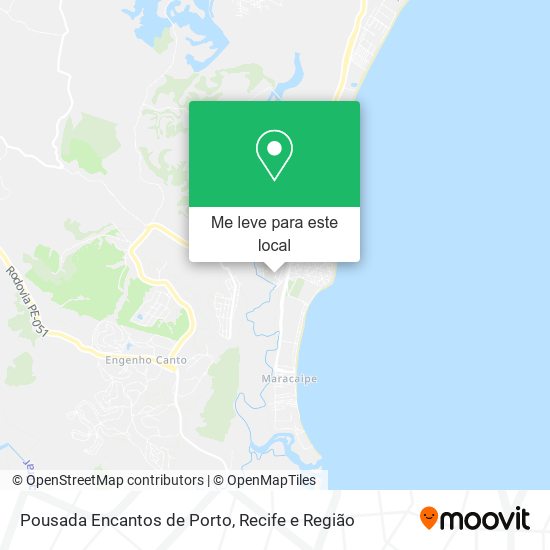 Pousada Encantos de Porto mapa