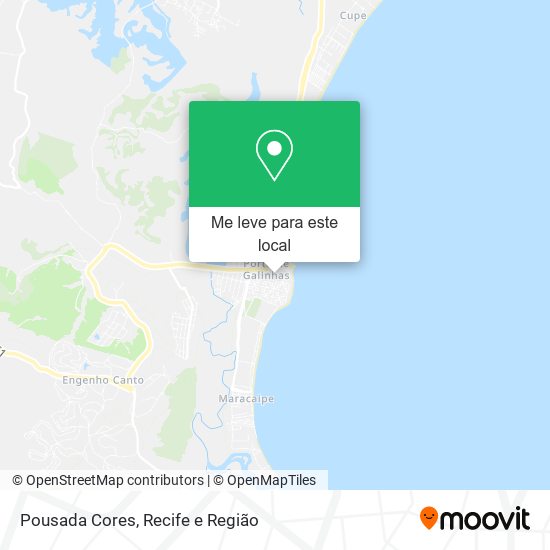 Pousada Cores mapa