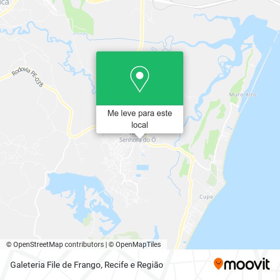 Galeteria File de Frango mapa