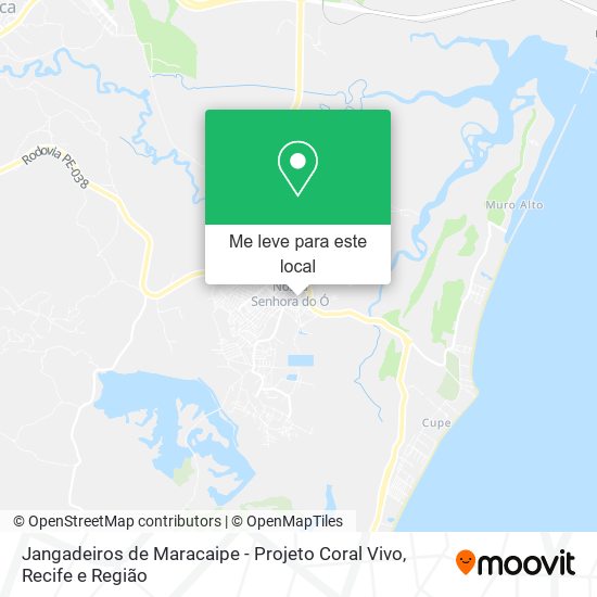 Jangadeiros de Maracaipe - Projeto Coral Vivo mapa