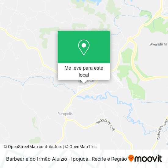 Barbearia do Irmão Aluizio - Ipojuca. mapa