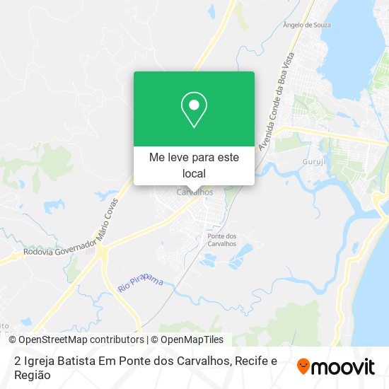 2 Igreja Batista Em Ponte dos Carvalhos mapa