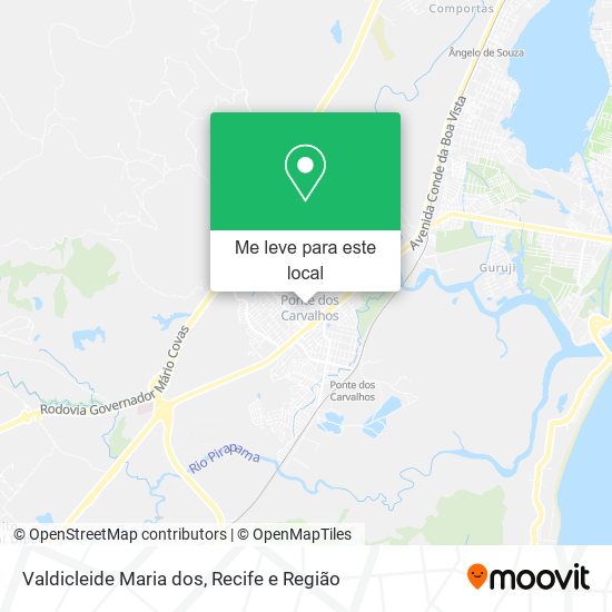 Valdicleide Maria dos mapa