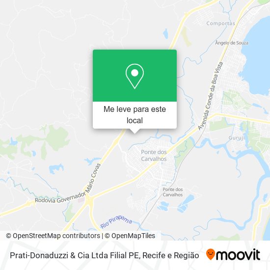 Prati-Donaduzzi & Cia Ltda Filial PE mapa