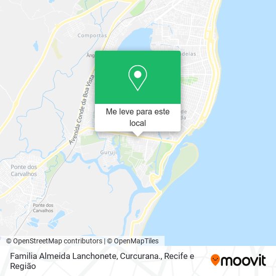 Familia Almeida Lanchonete, Curcurana. mapa