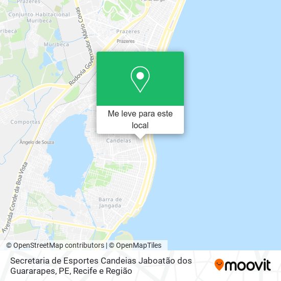 Secretaria de Esportes Candeias Jaboatão dos Guararapes, PE mapa