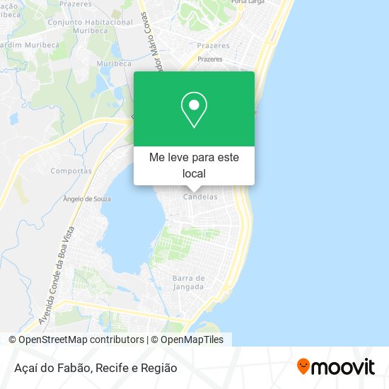 Açaí do Fabão mapa