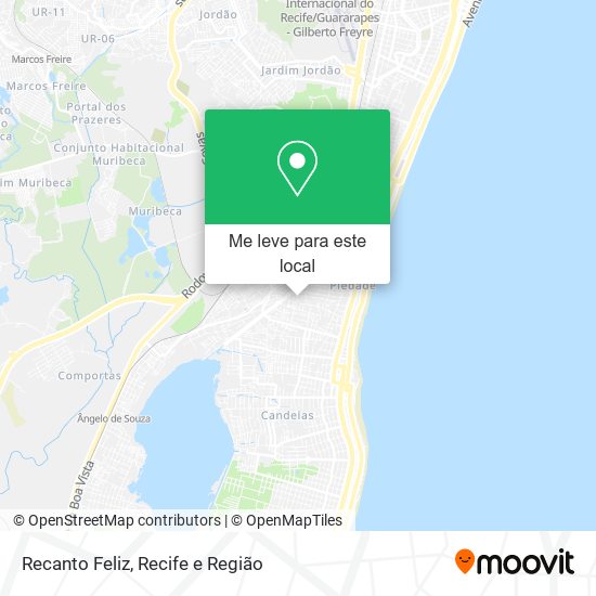 Recanto Feliz mapa