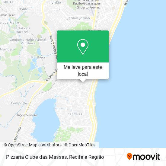 Pizzaria Clube das Massas mapa