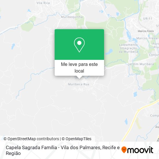 Capela Sagrada Família - Vila dos Palmares mapa