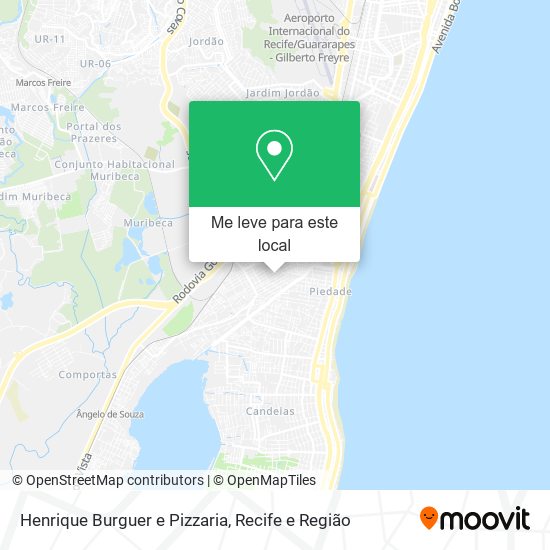 Henrique Burguer e Pizzaria mapa