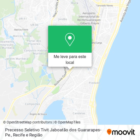 Precesso Seletivo Tivit Jaboatão dos Guararapes-Pe. mapa