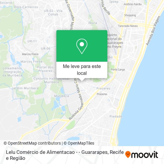 Lelu Comércio de Alimentacao - - Guararapes mapa