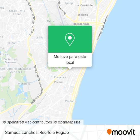 Samuca Lanches mapa