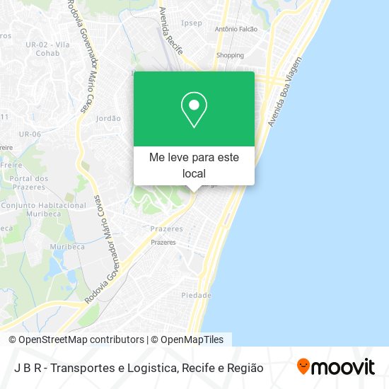 J B R - Transportes e Logistica mapa