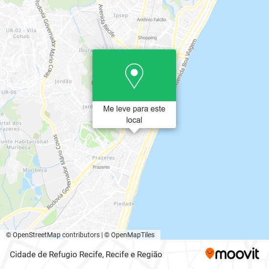 Cidade de Refugio Recife mapa