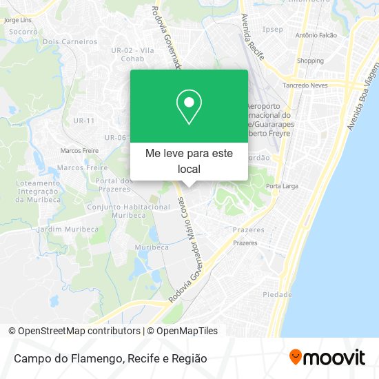 Campo do Flamengo mapa