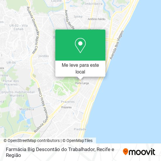 Farmácia Big Descontão do Trabalhador mapa
